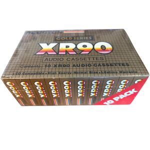 10 pack Recoton Gold Series XR90 audio Cassettes normal bias 1992 new old stock